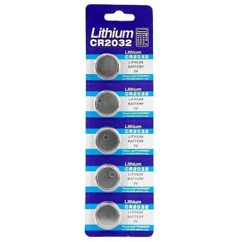 Bateria 2032 3v para telecomandos (cartela com 5) Lithium