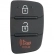 Capa chave (botão) telecomando Hyundai HB20 Hatch 03 botões